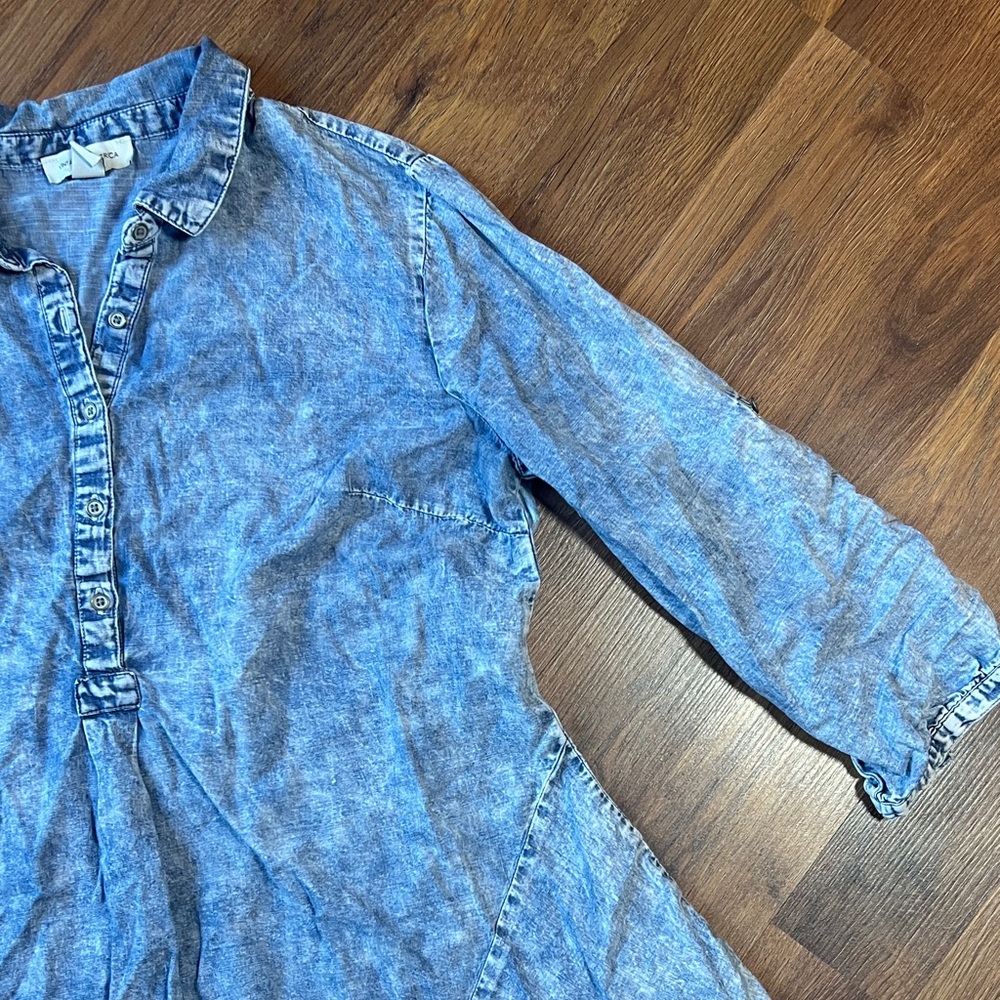 Vintage America Light Blue Denim Top - Picture 4 of 7